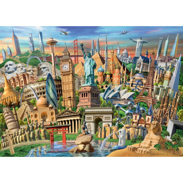 Puzzle  Ravensburger-00332 Monuments du Monde