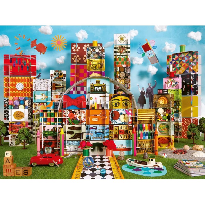 Puzzle  Ravensburger-00434 Eames House of Cards Fantasy