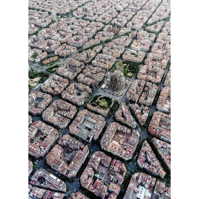 Puzzle Ravensburger-00466 Barcelone vue d'en Haut