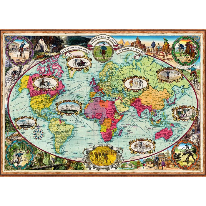 Puzzle  Ravensburger-00569 Bicycle Around the World