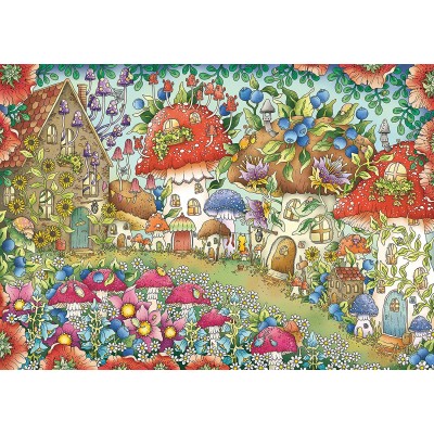 Puzzle Ravensburger-00571 Jolies Maisons aux Champignons