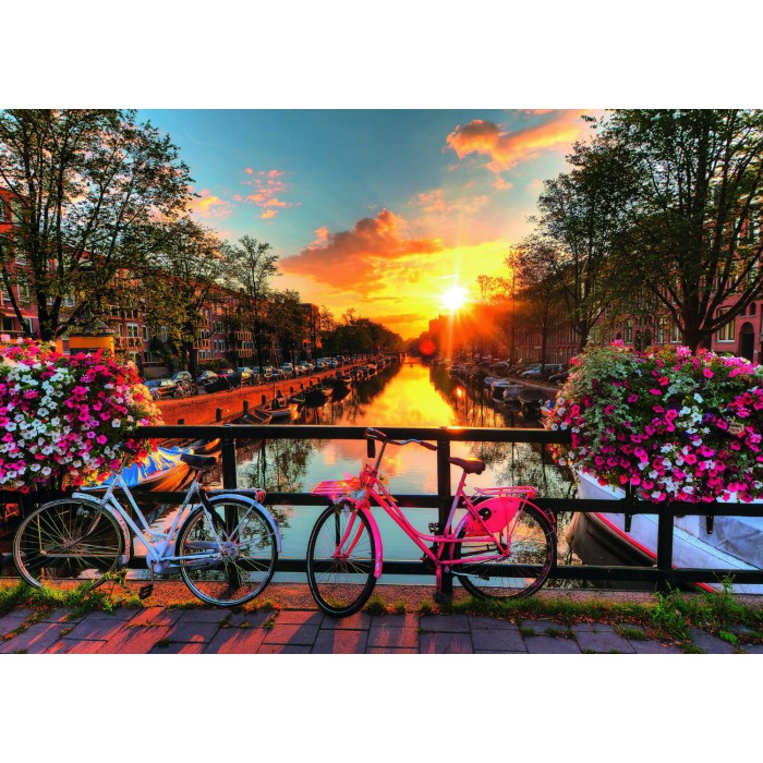 Puzzle  Ravensburger-00662 Vélos à Amsterdam