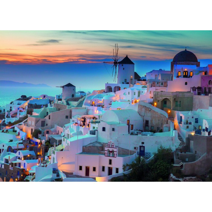 Puzzle  Ravensburger-00663 Soirée à Santorini