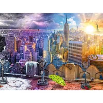 Puzzle Ravensburger-00698 Les Saisons à New York