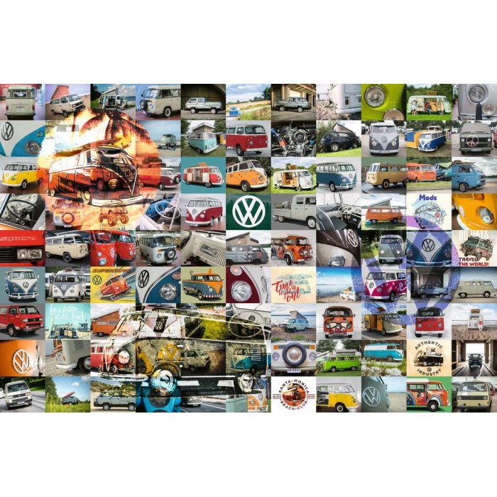 Puzzle  Ravensburger-00810 99 VW Campervan Moments