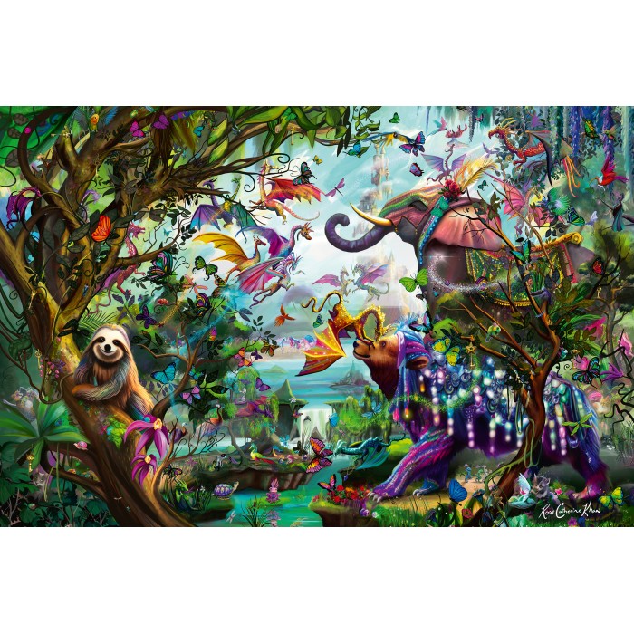 Puzzle  Ravensburger-00812 Les Dragons des Tropiques