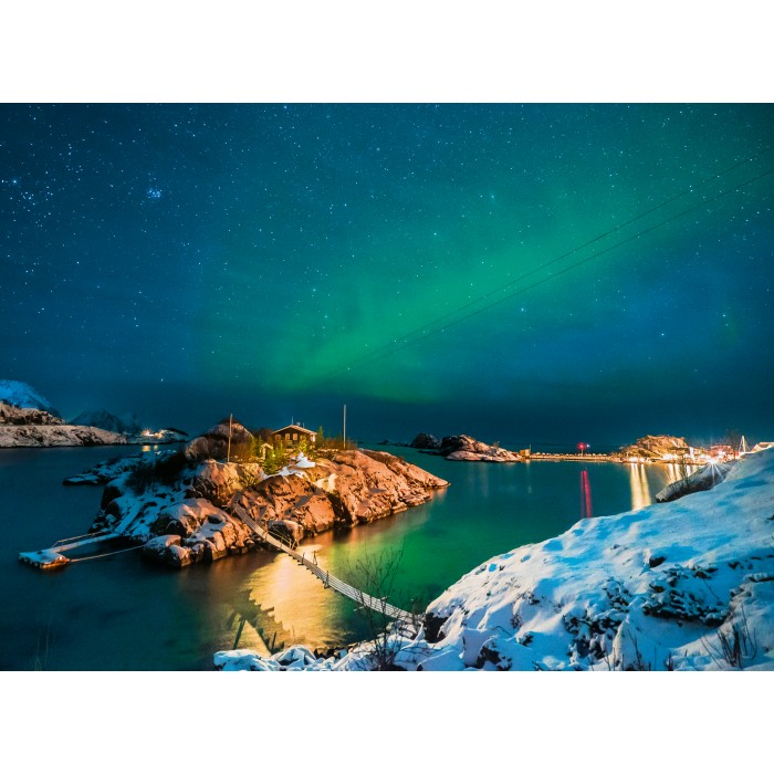  Ravensburger-00845 Lumières du Nord, Tromsø, Norvège (Puzzle Highlight, Scandinavian)