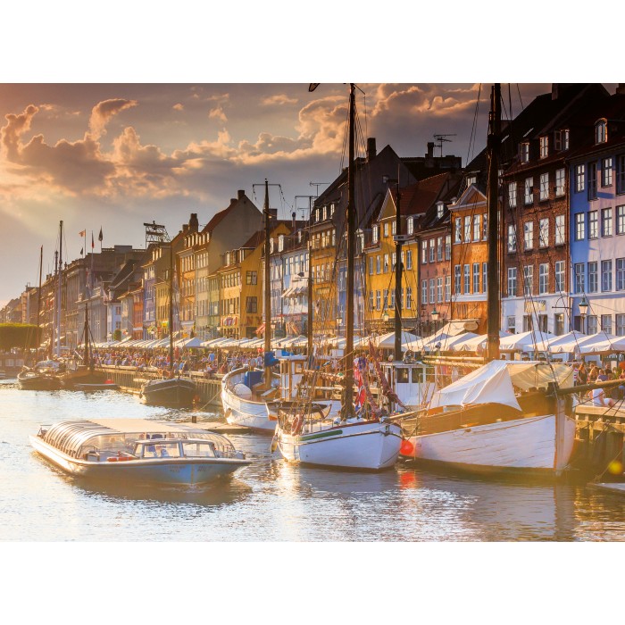 Puzzle  Ravensburger-00846 Coucher de Soleil à Copenhague