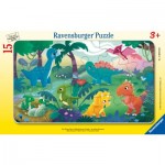  Ravensburger-00856 Puzzle Cadre - Les Petits Dinosaures