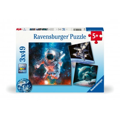 Ravensburger-00860 3 Puzzles - Aventure dans l'Espace