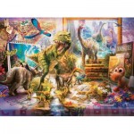 Puzzle  Ravensburger-00863 Pièces XXL - Dinosaures dans la Chambre