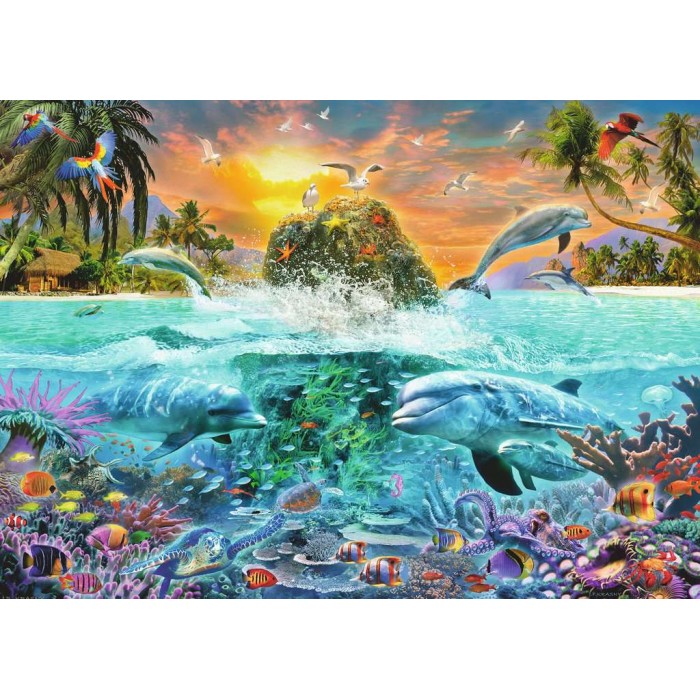 Puzzle  Ravensburger-00887 Île Sous-Marine