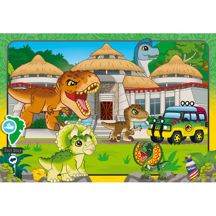  Ravensburger-01057 2 Puzzles - Vivre en Terre Sauvage / Jurassic World Explorers