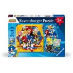  Ravensburger-01133 3 Puzzles - Aventures Sonic