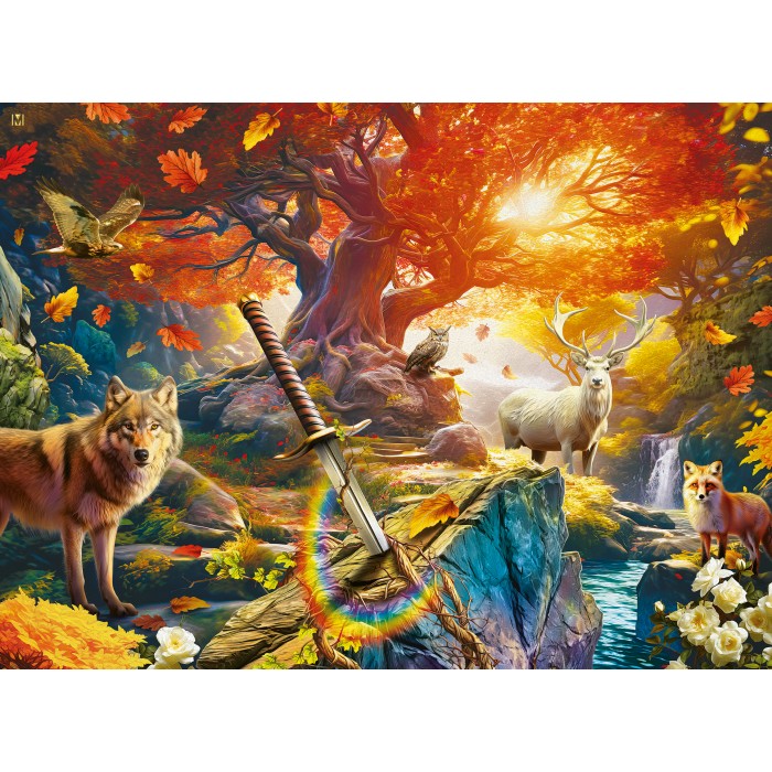 Puzzle  Ravensburger-01307 La Forêt d'Excalibur