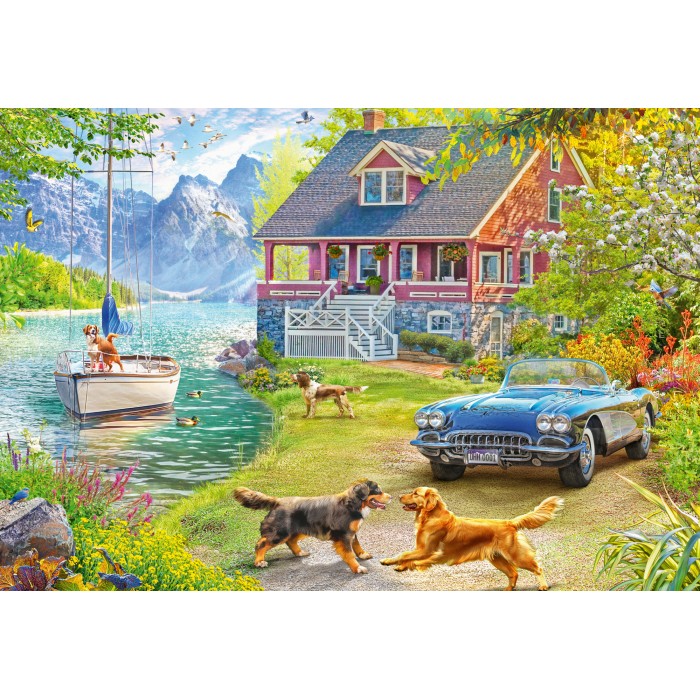  Ravensburger-01370 Bien Être & Puzzle - Maison D'Été Au Lac