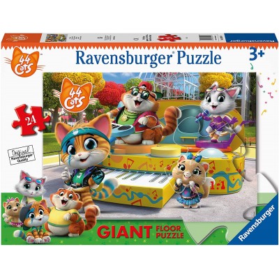 Ravensburger-03091 Puzzle Géant de Sol - 44 Cats