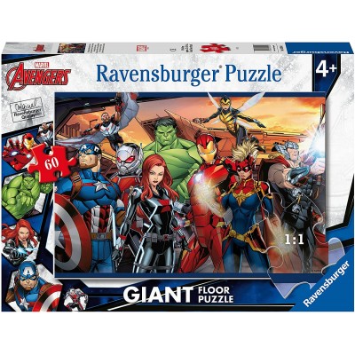 Ravensburger-03094 Puzzle Géant de Sol - Avengers