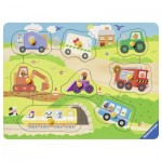  Ravensburger-03684 Puzzle en Bois - Véhicules Ppréférés