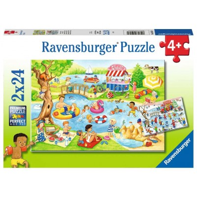 Ravensburger-05057 2 Puzzles - Loisirs au Lac