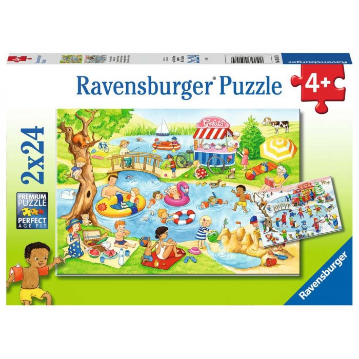  Ravensburger-05057 2 Puzzles - Loisirs au Lac