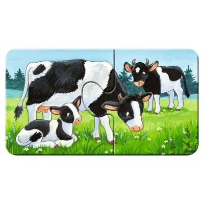 Ravensburger-05072 9 Puzzles - Les Animaux de la Ferme