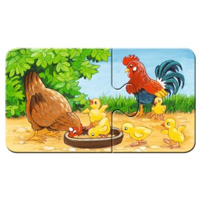 Ravensburger-05072 9 Puzzles - Les Animaux de la Ferme