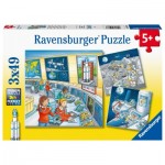  Ravensburger-05088 3 Puzzles - Mission Espace avec Tom et Mia
