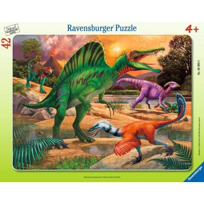 Ravensburger-05094 Puzzle Cadre - Dinosaures