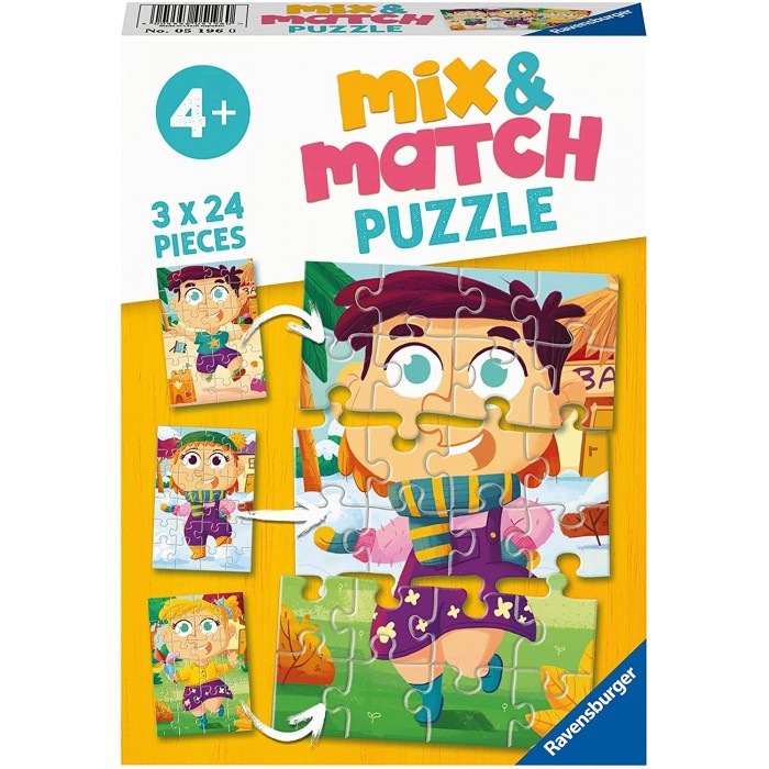 Ravensburger-05196 Mix and Match Puzzles - Vêtements