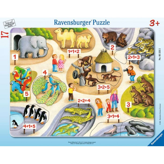 Puzzle Cadre - Premiers chiffres jusqu'à 5