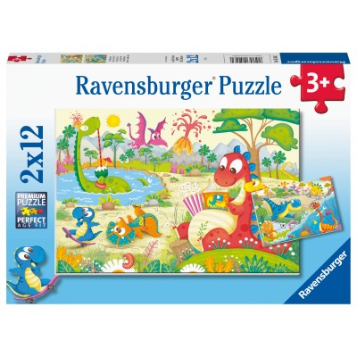 Ravensburger-05246 2 Puzzles - Mes Dinos Préférés
