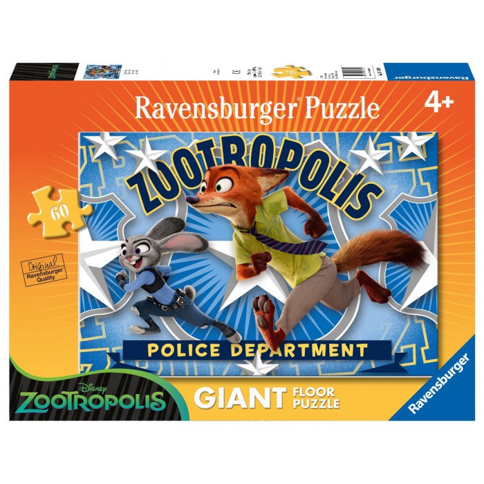 Ravensburger-05474 Puzzle Géant de Sol - Judy & Nick