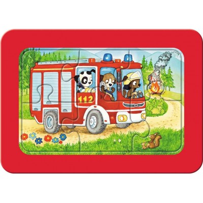 Ravensburger-05630 Puzzle Cadre - 3 Puzzles - Animaux en action