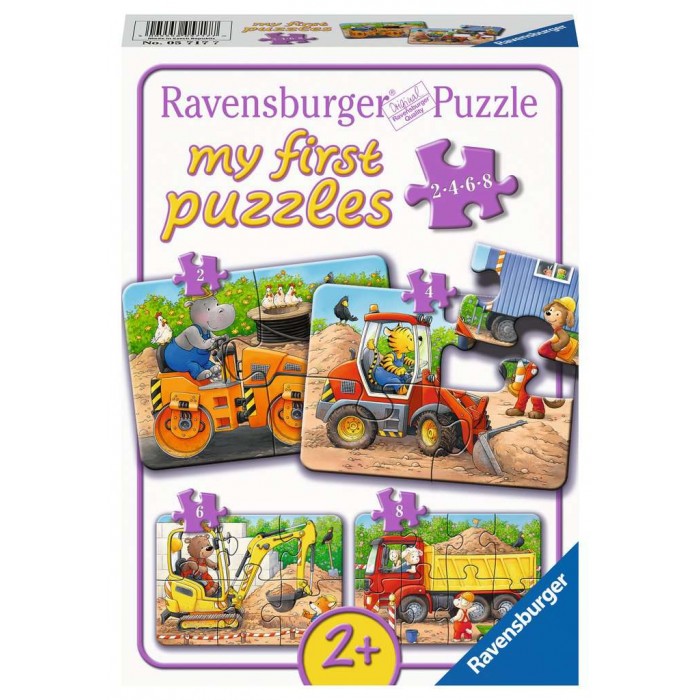 4 Puzzles - My First Puzzles - Animaux au chantier