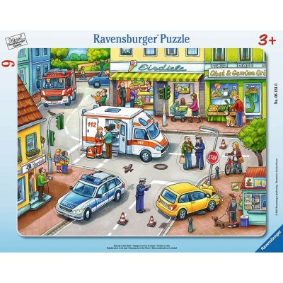 Ravensburger-06131 Puzzle Cadre - Secours en Ville
