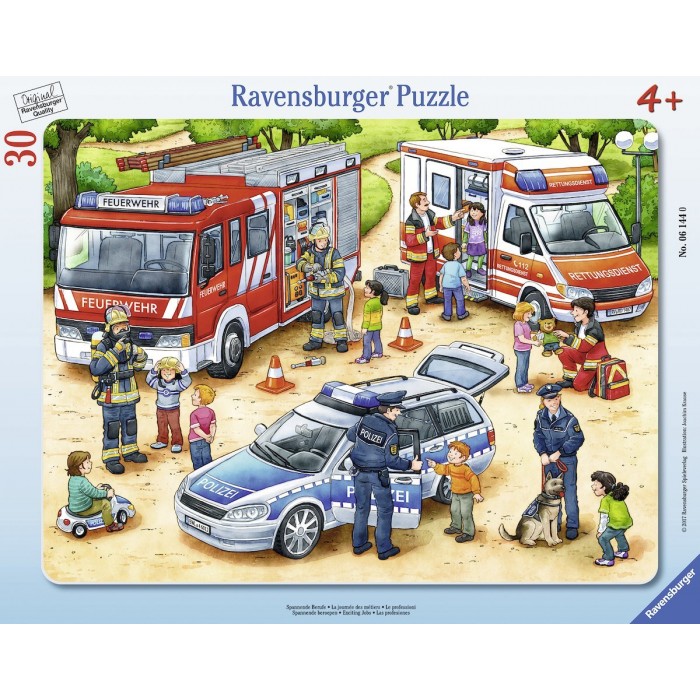  Ravensburger-06144 Puzzle Cadre - Professions Excitantes