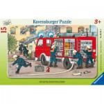  Ravensburger-06321 Puzzle Cadre - Les Pompiers