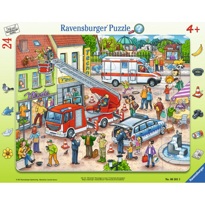 Ravensburger-06581 Puzzle Cadre - Au Secours!