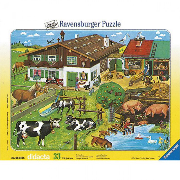 Puzzle Ravensburger-06618 Les animaux et leurs familles