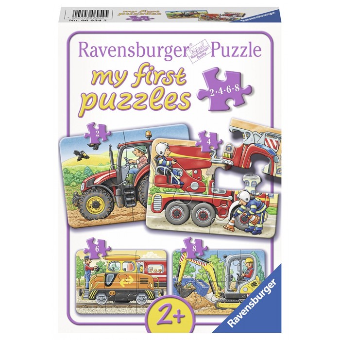  Ravensburger-06954 4 Puzzles - Au Travail