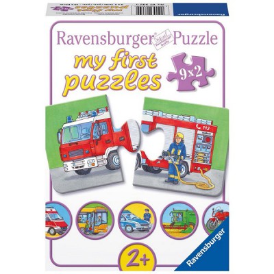 Ravensburger-07332 9 Puzzles - Les véhicules