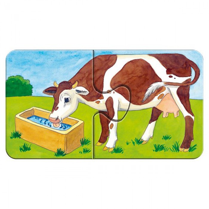 Ravensburger-07333 9 Puzzles - A la ferme