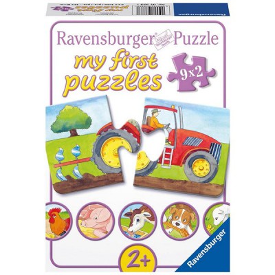 Ravensburger-07333 9 Puzzles - A la ferme