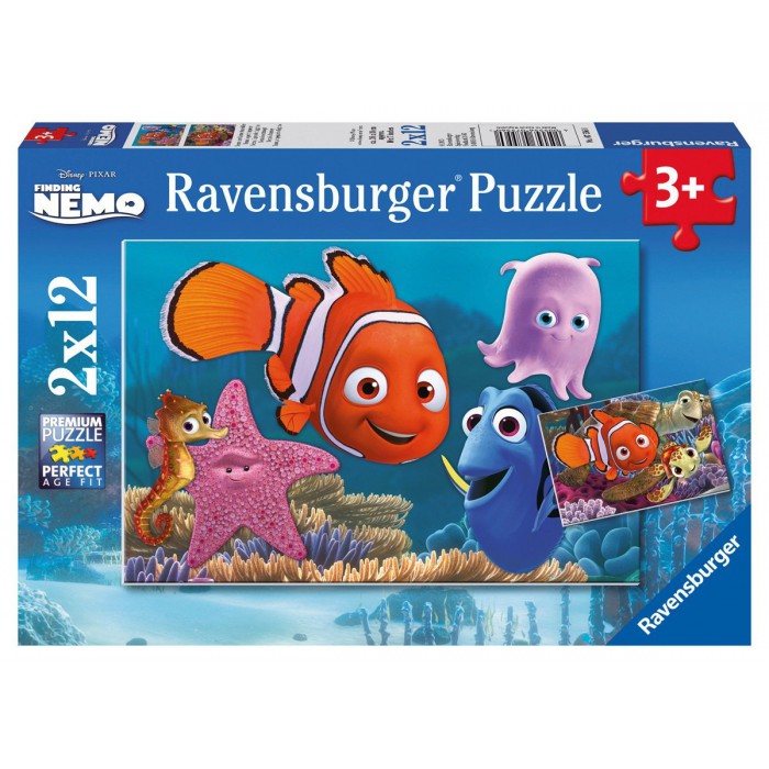  Ravensburger-07556 2 Puzzles - Némo