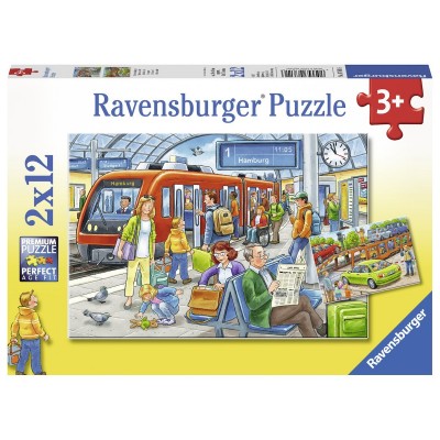 Ravensburger-07611 2 Puzzles - Entrez !