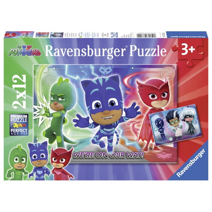 Ravensburger-07622 2 Puzzles - Pyjamasques