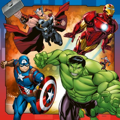 Ravensburger-08040 3 Puzzles - Marvel Avengers