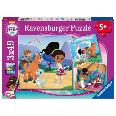 Ravensburger-08056 3 Puzzles - Nella, The Princess Knight