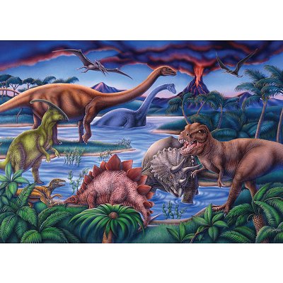 Puzzle Ravensburger-08613 Le temps des dinosaures